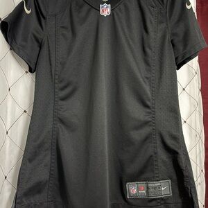 NFL Black and Silver Fitted Jersey Top